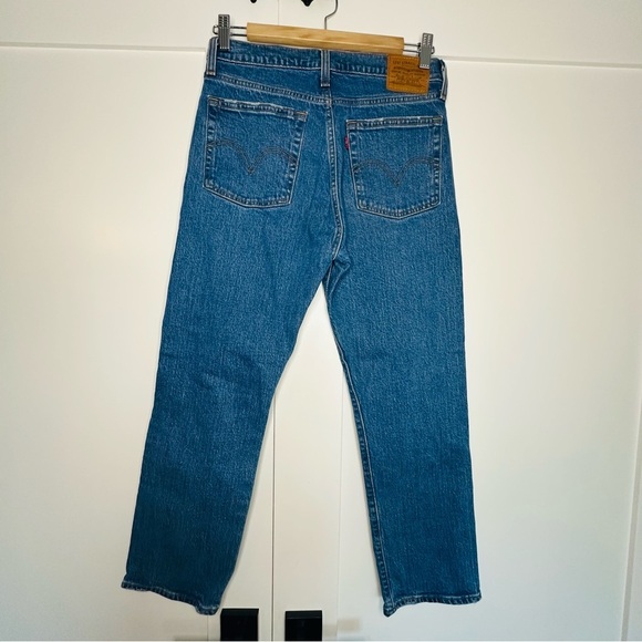 🎆 Levi’s Big E Wedgie straight leg jeans 27 4 distressed ankle 90’s high waisted - Picture 3 of 11